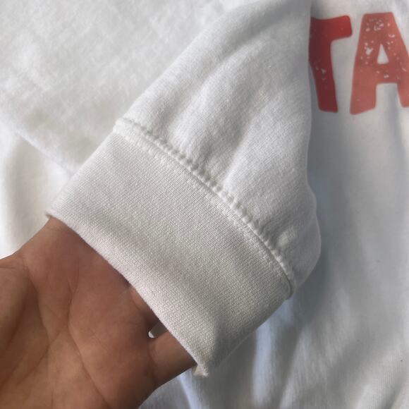 Gildan Heavy Blend White Christmas Sweatshirt Cookies Mistletoe Reindeer Santa M - Picture 8 of 9